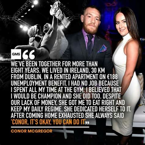 mcgregor quotes girlfriend on his comeback